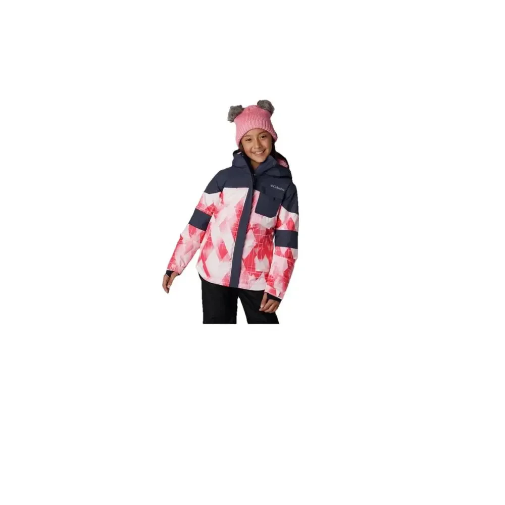 Columbia Girl's Pink Navy Mighty Mogul II Insulated‎ Winter Snow Jacket Size XL